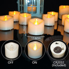 6 Pcs Battery Operated Votive Candles Led Flameless Tealights