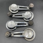 Lot Of 4 Vintage Metal Car Window Crank Handles Chrome Spline Mount