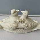 White Porcelain Dove Trinket Box 8  L X 3 25  H X 3  D