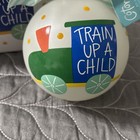 Coton Colors Train Up A Child Large Glass Ball Christmas Ornament Nib