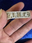 Vintage 900 Silver Handmade Mayan Storyteller Money Clip Guatemala Great Piece  