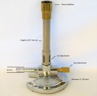 Lab Bunsen Burner Natural Gas Liquid Propane W Air Adjustment Tripod Mesh Screen