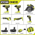 Ryobi 18v Cordless 6-tool Combo Kit With 1 5 Ah Battery  4 0 Ah Battery Charger