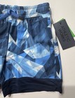 Athletic Works Boys 6-7 Blue Geometric Knit Athletic Shorts Drawstring Pockets
