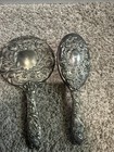 Vintage Vanity Set Mirror   Brush Ornate Silver Tone Hand Mirror With Matching H