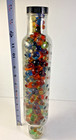 Vintage 14  Clear Glass Rolling Pin Filled With Old Marbles screw On End Cap