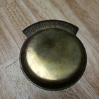 Vintage Solid Brass Pocket Change Dish Tray 5  Heavy Weight Coin Bowl Dresser