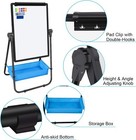 Height Adjustable 28x20 Magnetic Dry Erase Board Rotating Portable Stand Ease