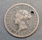 1876 H  Canada One 1 Cent Victoria Large Penny Coin  km  7 