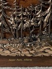 Vintage Yellowstone National Park Copper Forest Plaque Souvenir 10 5   x9   