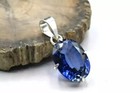 30 25 Ct Natural Certified Blue Sapphire Loose Gemstone 925 Solid Silver Pendant