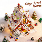 Led Gingerbread House Building Blocks Christmas Decor Diy Bricks Xmas Kids Gift
