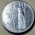 1976 Italy 100 Lire - Stainless Steel Coin - Italian - World Coin - Europe B127