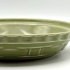 Longaberger Pottery Woven Traditions Sage Green Pie Dish 10    Round Baker Plate