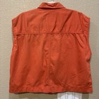 Rare Vintage 70s Bis Gene Ewing Orange Vest M Sunwash Button Up California