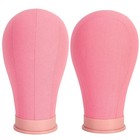 22 Inch Wig Head Canvas Head With Stand Cork Canvas Mannequin Head With Wig H   