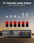 Donner Mamp4 Stereo Receivers 5 1 Channel Audio Amplifier 60w 4r   25w  3 Rms