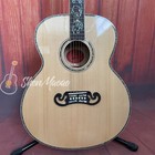 Custom J200 Acoustic Guitar Solid Spruce Top Real Abalone Inlay Gold Hardware