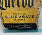 Jose Cuervo Blue Agave Tequila Yellow   Black Tin Bar Sign Wisconsin State Shape