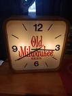 Vintage Old Milwaukee Beer Illuminated Clock   Beer Mat Fully Works lights Up