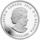 2014 Canada  20 Maple Leaf Impression - 1 Oz  Fine Silver Coin With Enamel