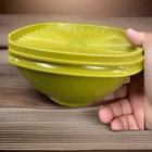 Vintage Tupperware Starburst Lid Bowls Lot Green Blue Retro Kitchen Usa Set Rare