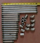 Lot Of  33  3 8    Threaded 304 Stainless Couplings  Elbows  Nipples 3 5 -12 