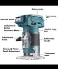 Makita 18v Lxt Li Ion Brushless Compact Router Tool Only  read   
