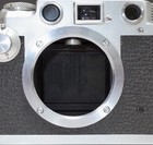 Vintage Leica Iiif Black Dial 35mm Rangefinder Camera     Repair Needs Curtain Cla