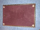 Vntg 1930s Gold Filagree Wall Mirror Velvet Back 15 x10  Baroque Ornate Design 