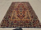 4x7 Blue Vintage Rug Antique Oriental Colorful Handmade Fine Real Handwoven 4x6