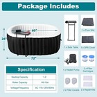 Naizea Inflatable Hot Tub Spa 90 Bubble Jets And Built In Heater Pump Filter