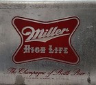 Vintage Miller High Life Cronstroms Beer Ice Chest Metal Aluminum Cooler