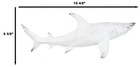 Nautical Ocean Marine Great White Shark Swimming Antiqued White Figurine 19 5 l