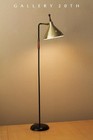 Vintage Mid Century Danish Modern Pole Floor Lamp Wood Handle Switch Atomic Mcm