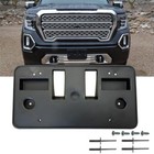 Front Bumper License Plate Frame Mounting Bracket Holder Compatible With Gmc