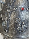 Rare Large Antique West Russian Jeweled Silver  Egg 1913 Ceremony 