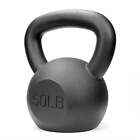 Powder Coated Cast Iron Kettlebell For Strength Training  50 Lb