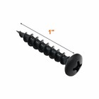 1000 Pack  8 X 1  Coarse Deep Thread Pan Head Screws Black Phosphate Wood Mdf