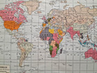 1927 - World Map Atlas Vintage Color Original 11 5 X 9 5 - C10-9
