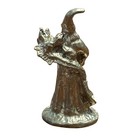 Vintage 1996 Pewter Wizard Figurine Sorcerer Miniature Fantasy Decor Signed