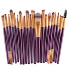 20pcs Makeup Brushes Kit Set Powder Foundation Purple   Gold  Gold purple 