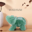 2 Inch Natural Jade Elephant Figurine Green Carved Wealth Lucky Statue Decor