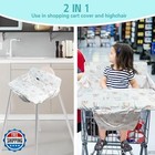 Shopping Cart Cover For Baby 2-in-1 High Chair Cover With Portable Cloth Bag 
