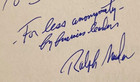 Ralph Nader Signed Autographed The Big Boys Book Former Presidential Candidate