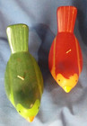 2 Vtg Unlit Large Novelty Bird Candles