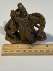 Vintage Chinese Dynasty Figure Statue Warior Man W  Horse Figurine Solid Brass