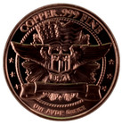 Copper Art Coin   Stegosaurus Design   Fine  999 Bullion   Minted In The Usa