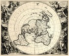 Flat Earth Map 1713   Archival Quality  Print