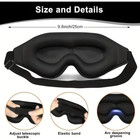 1pc 3d Memory Foam Sleep Eye Mask Adjustable Blackout Travel Sleeping Cover